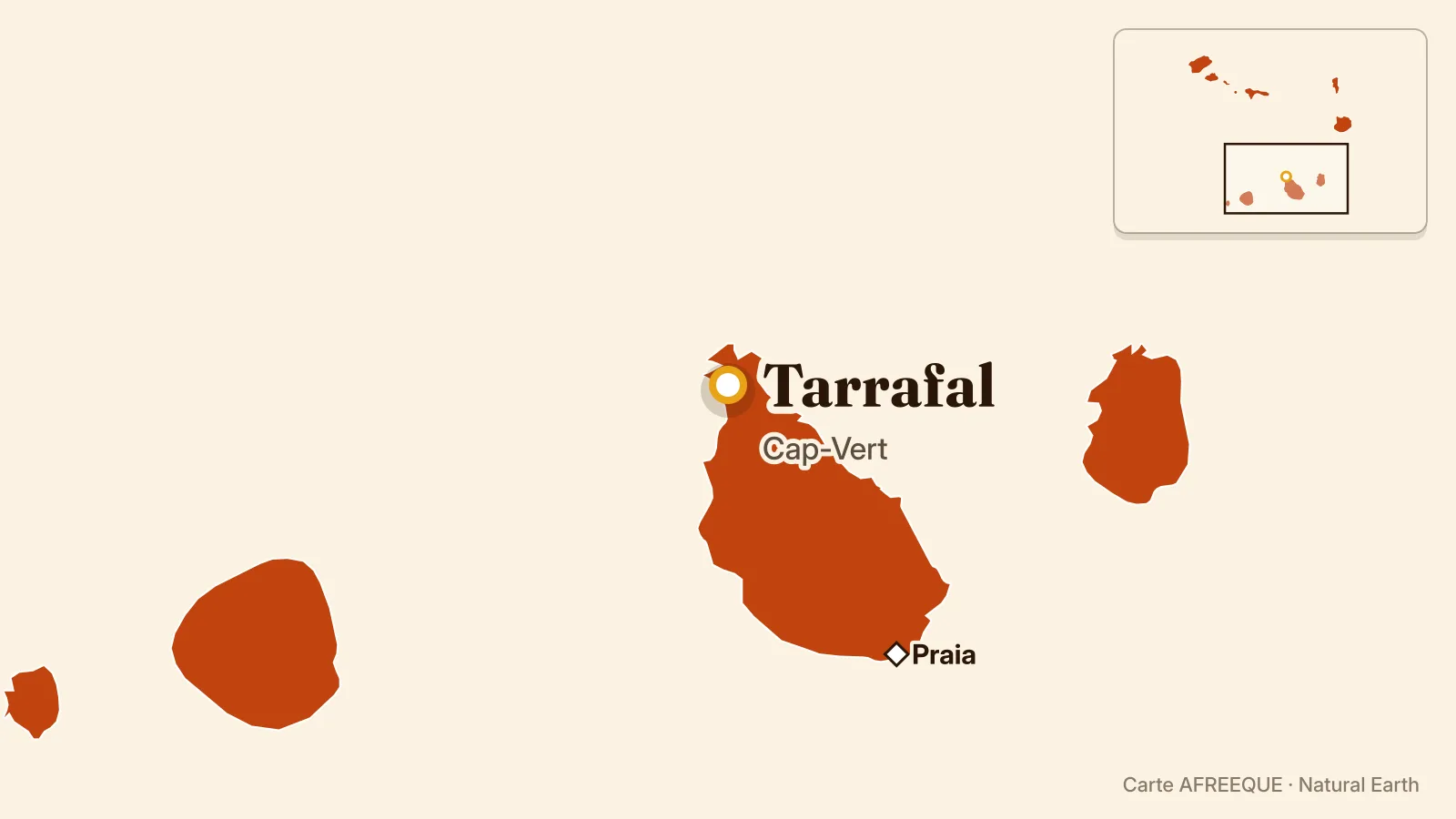 Carte : Tarrafal, Cap-Vert