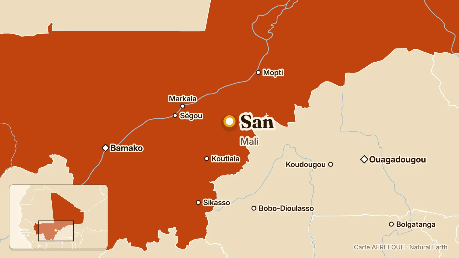 Carte : San, Mali