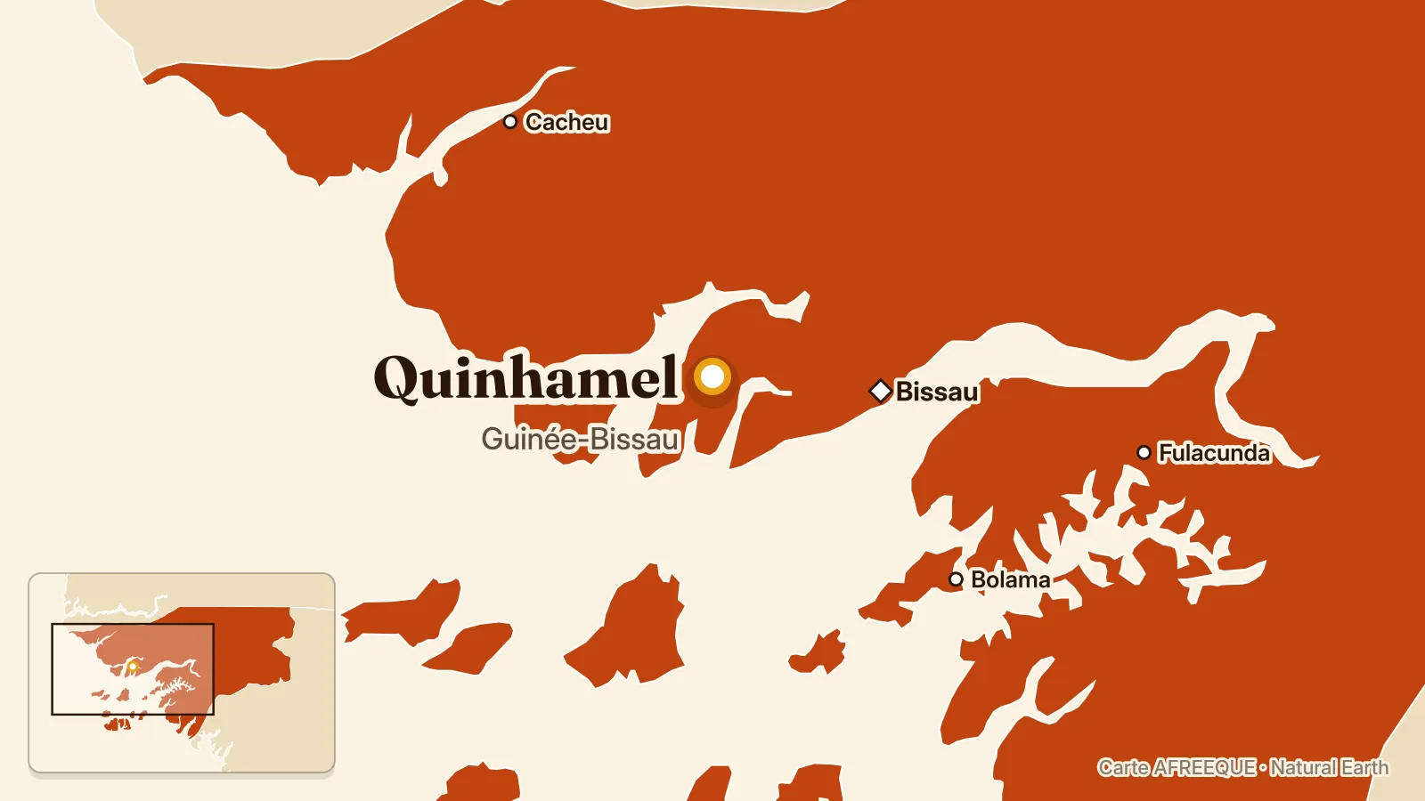 Carte : Quinhamel, Guinée-Bissau