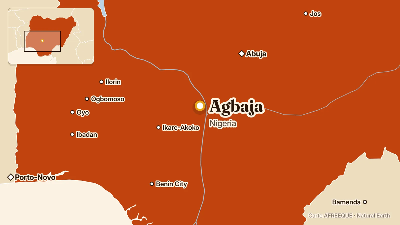 Carte : Agbaja, Nigeria