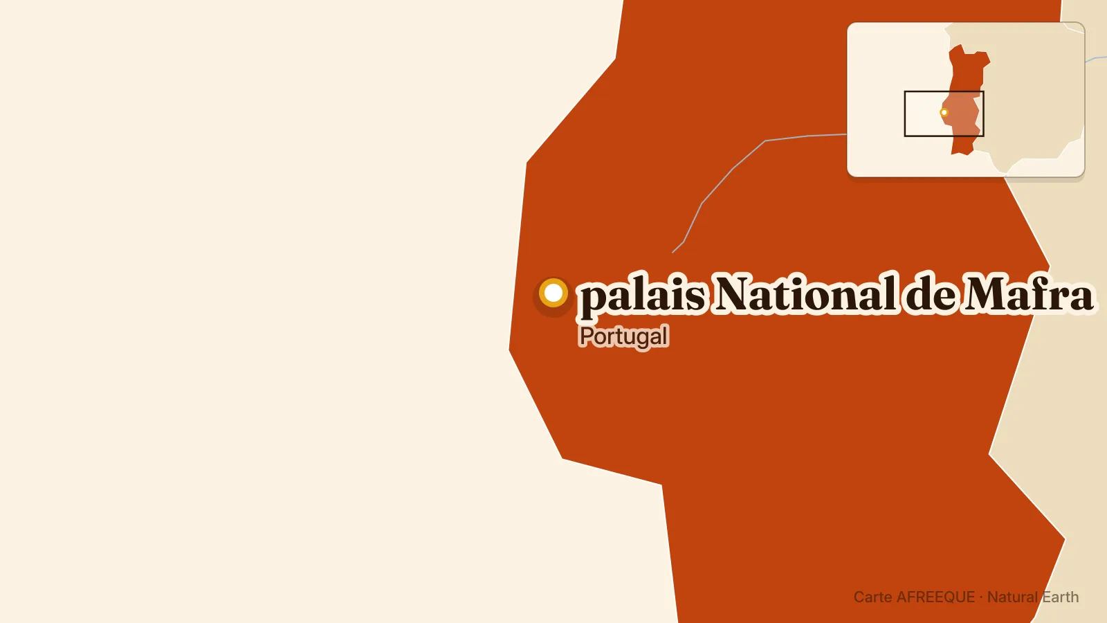 Carte : palais National de Mafra, Portugal