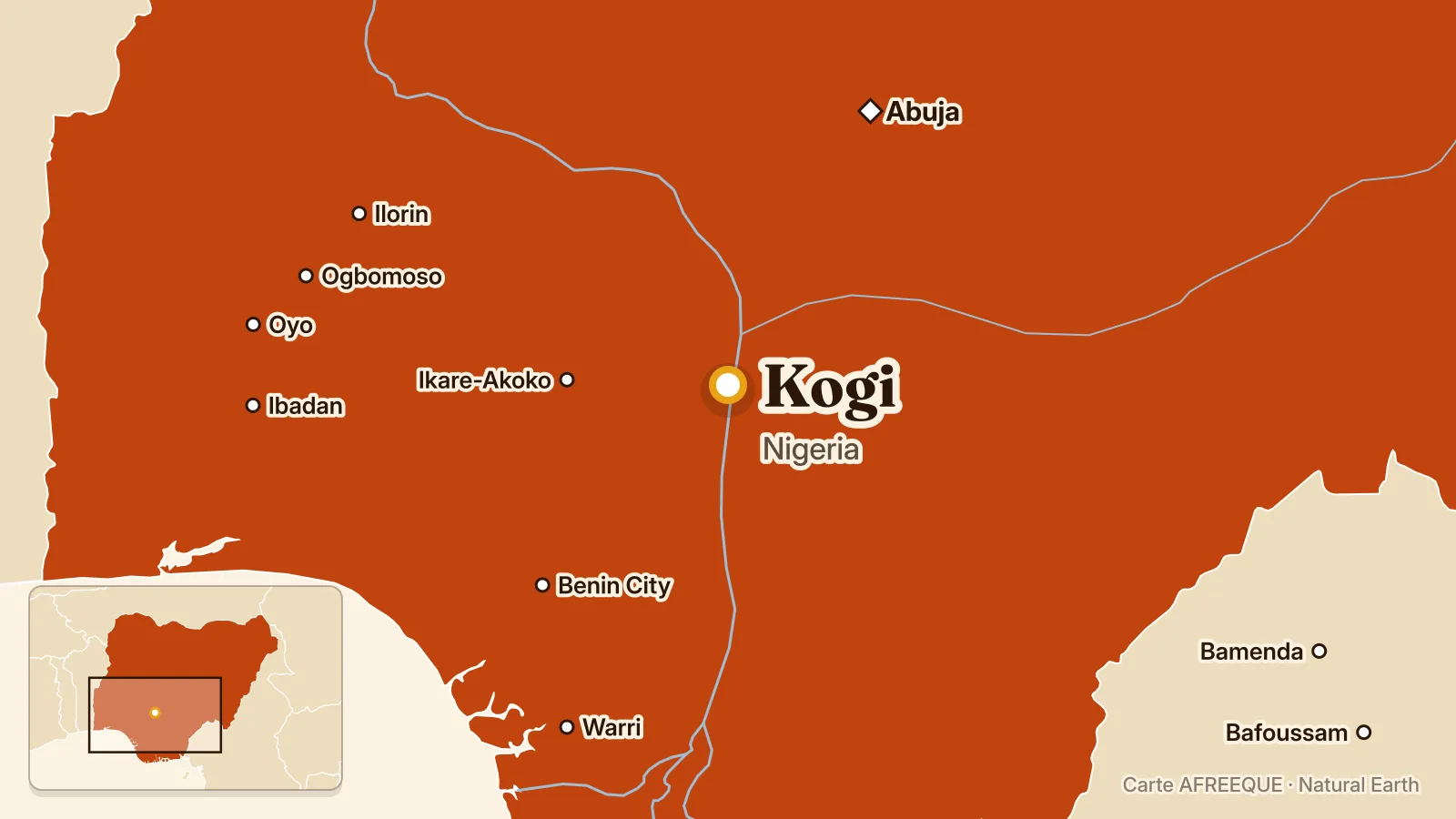 Carte : Kogi, Nigeria