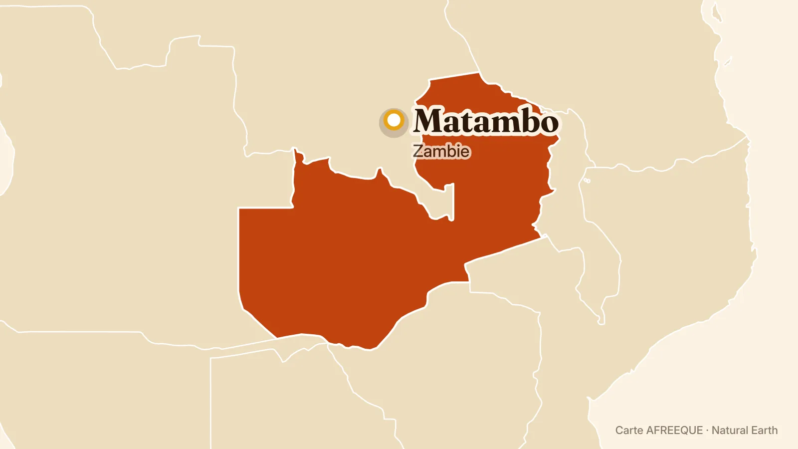 Carte : Matambo, Zambie