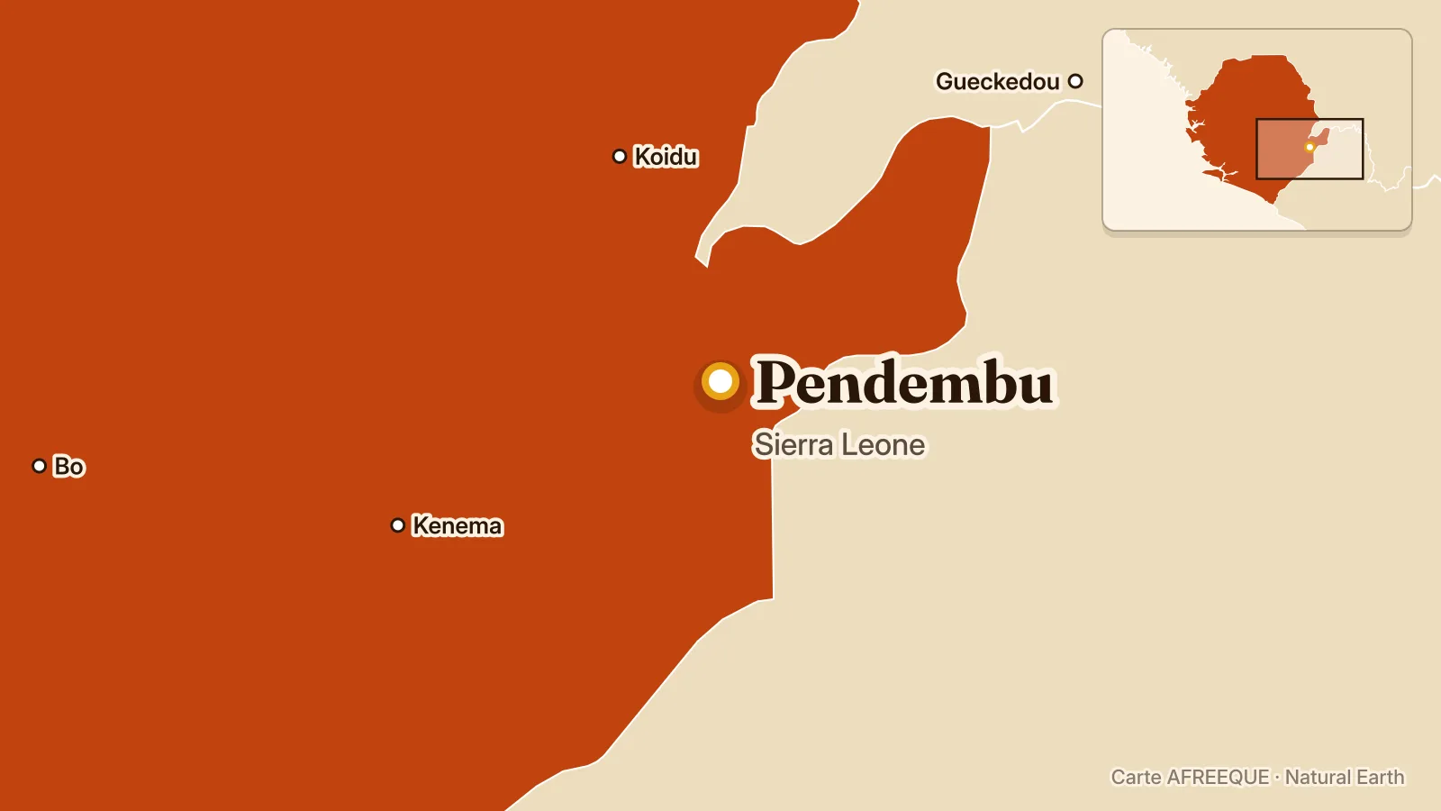 Carte : Pendembu, Sierra Leone