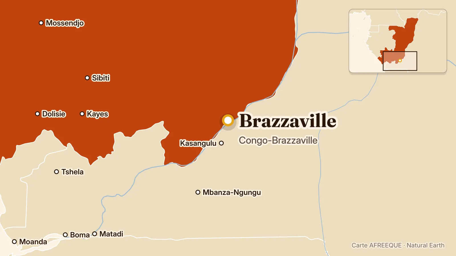 Map: Brazzaville, Republic of Congo