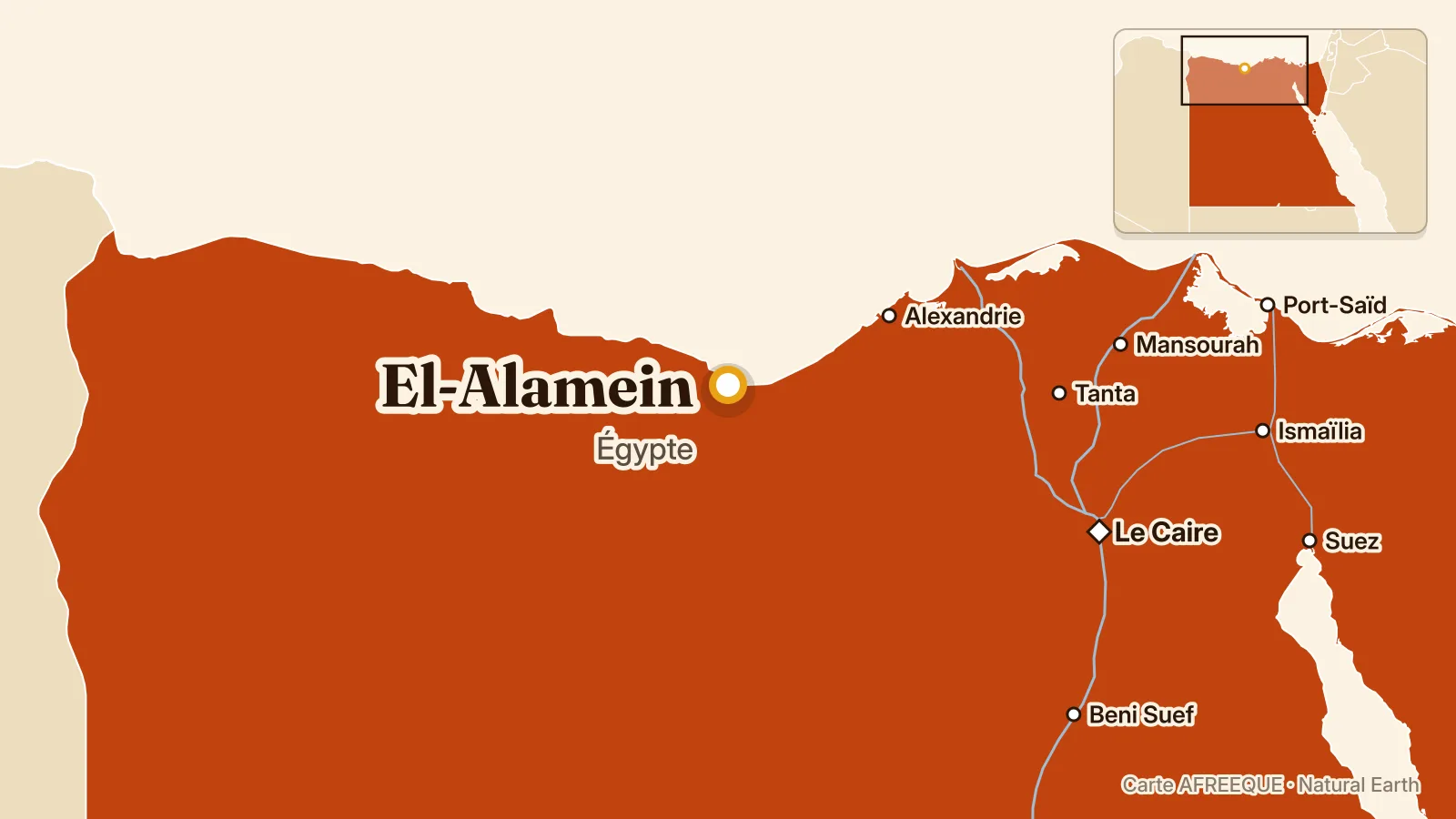 Carte : El-Alamein, Égypte