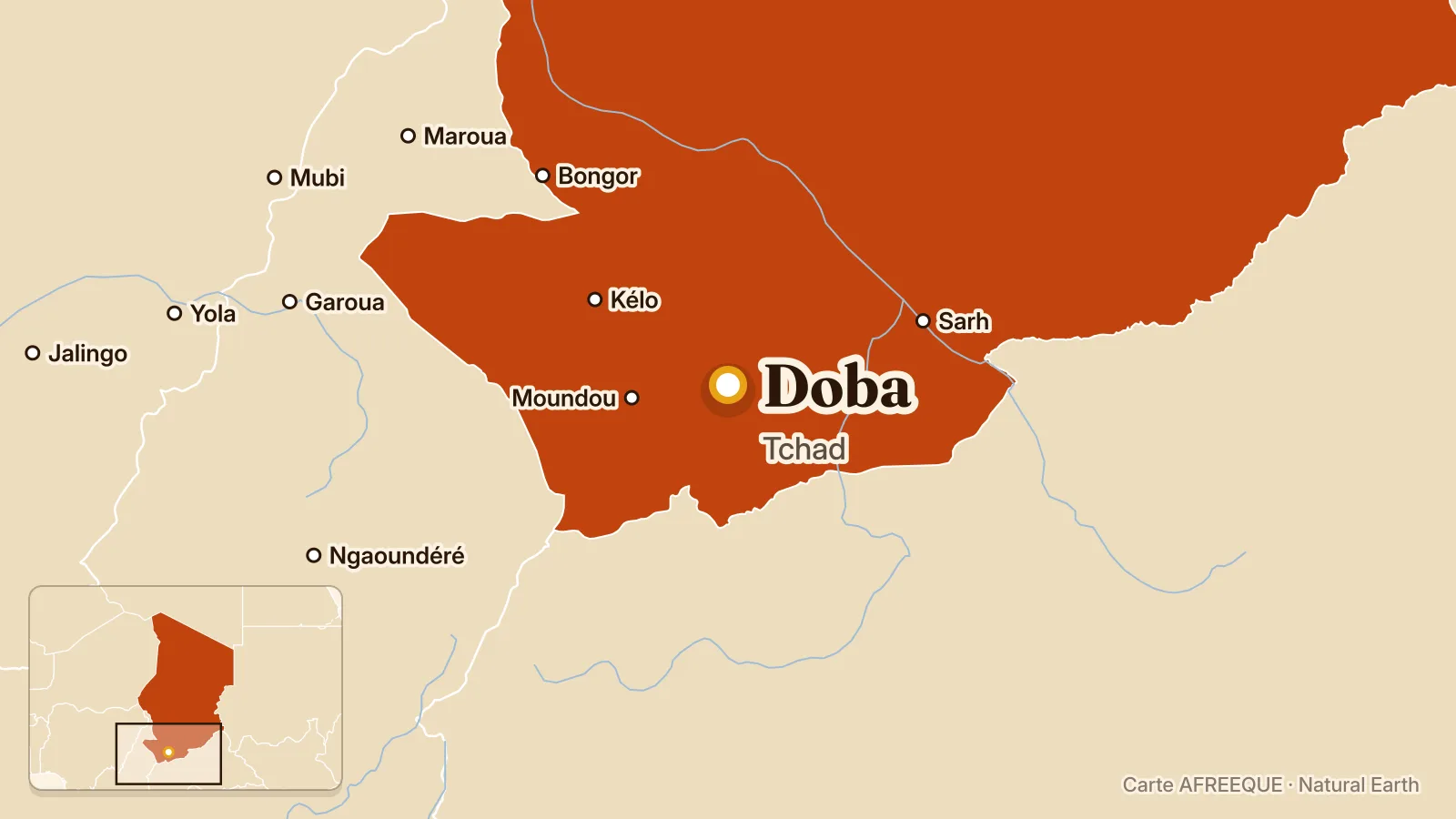 Carte : Doba, Tchad