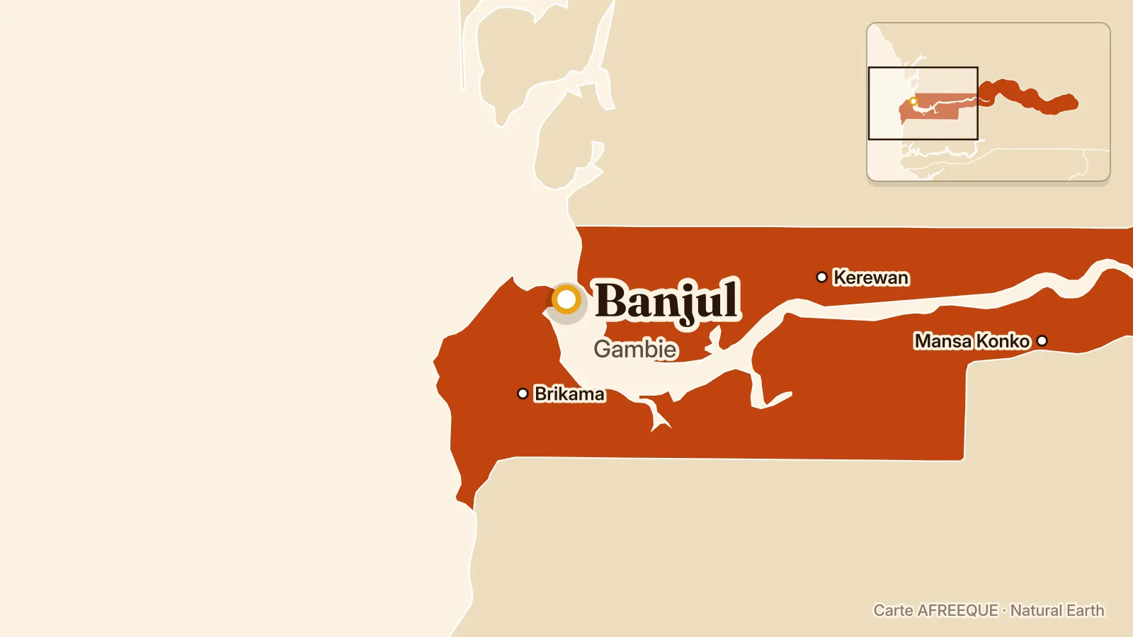 Carte : Banjul, Gambie