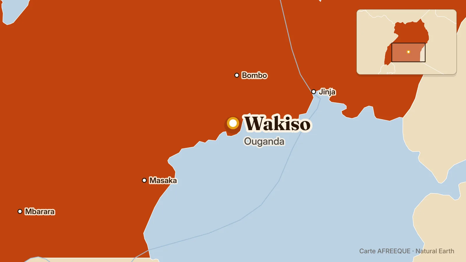 Carte : Wakiso, Ouganda