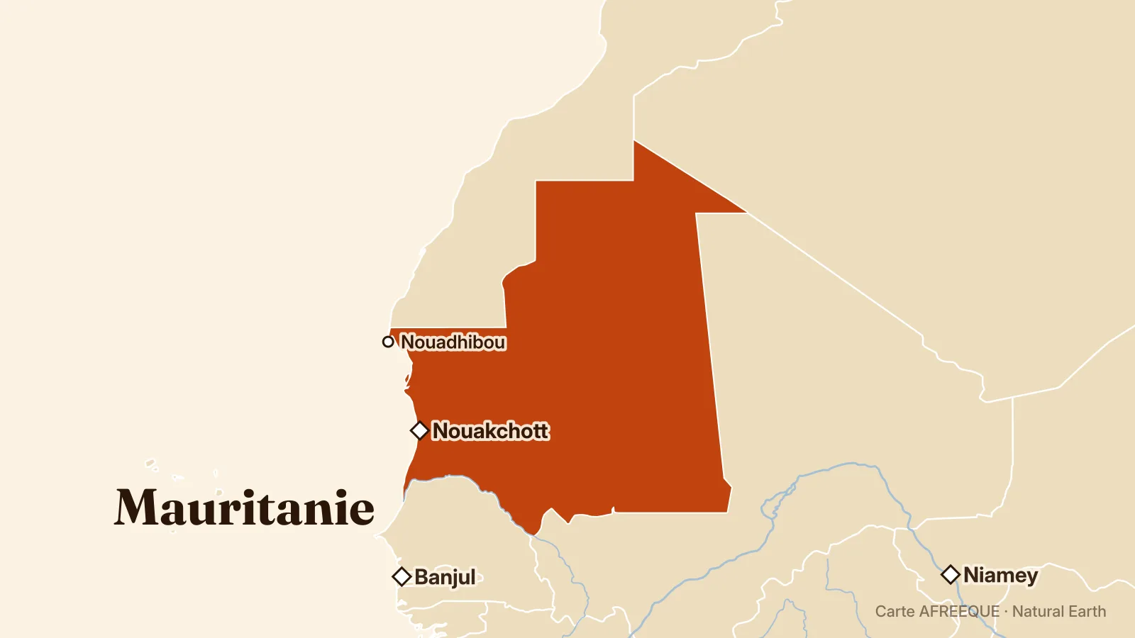 Carte : Mauritanie