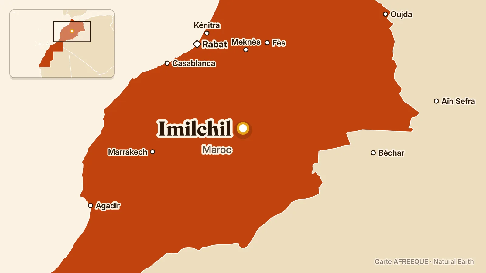 Carte : Imilchil, Maroc