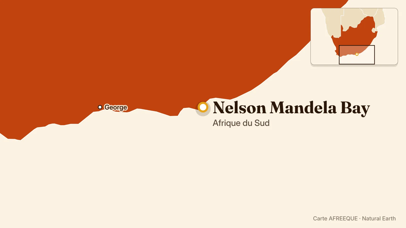 Carte : Nelson Mandela Bay, Afrique du Sud