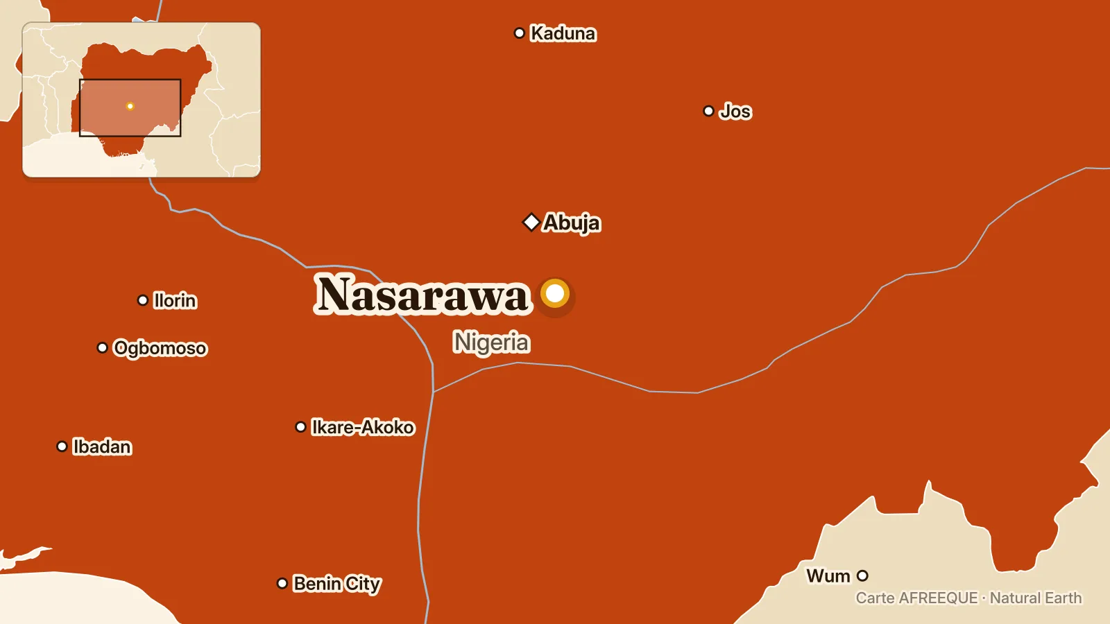 Carte : Nasarawa, Nigeria