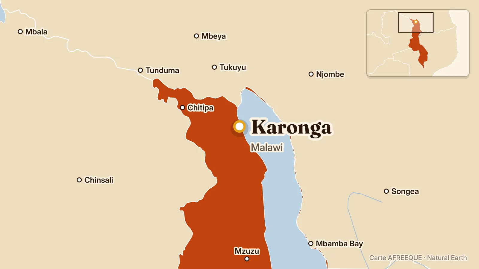 Carte : Karonga, Malawi