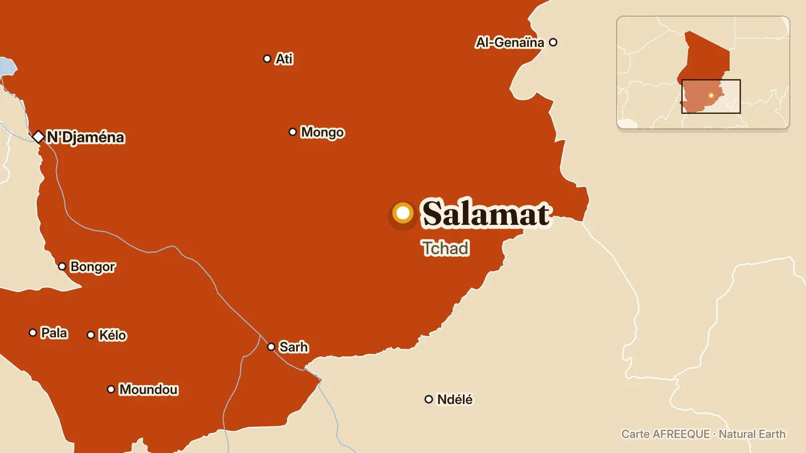Carte : Salamat, Tchad