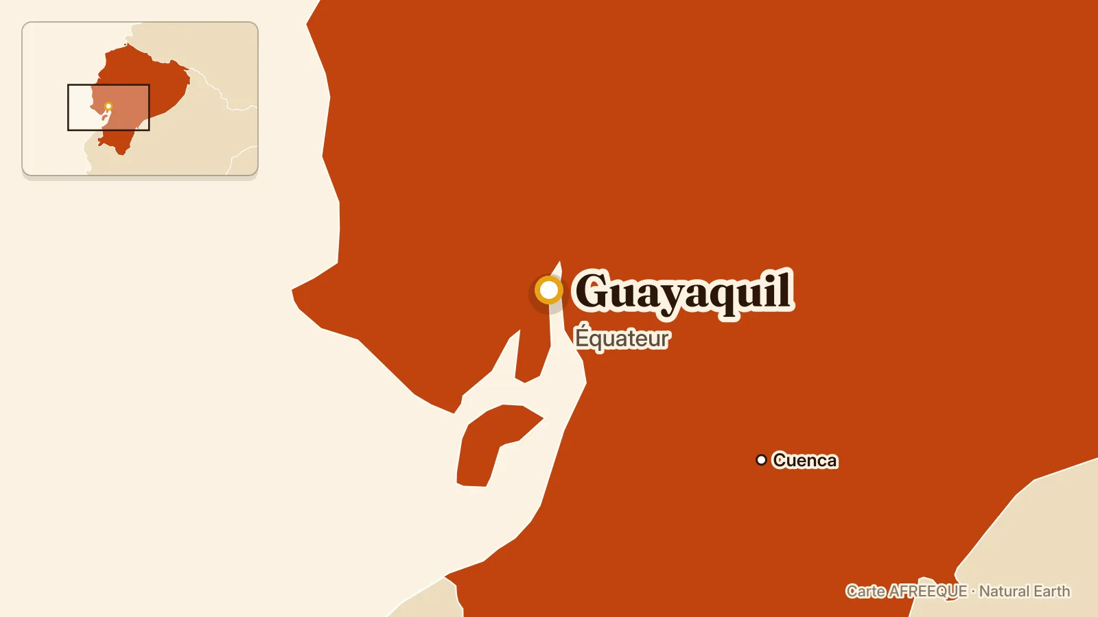 Carte : Guayaquil, Équateur