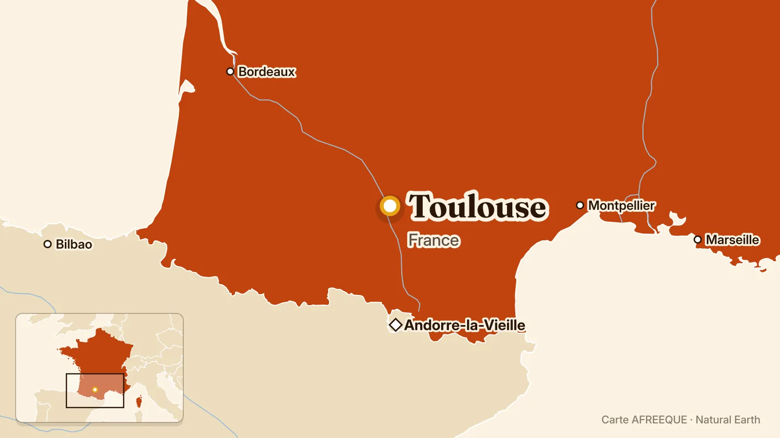 Carte : Toulouse, France