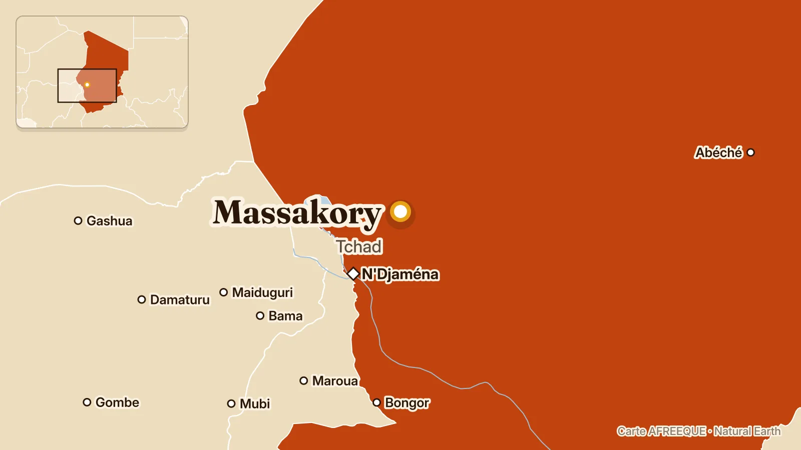 Carte : Massakory, Tchad