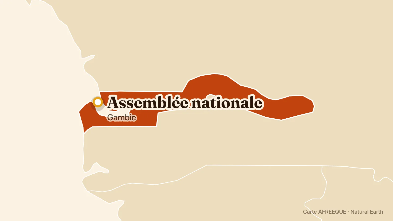 Carte : Assemblée nationale, Gambie