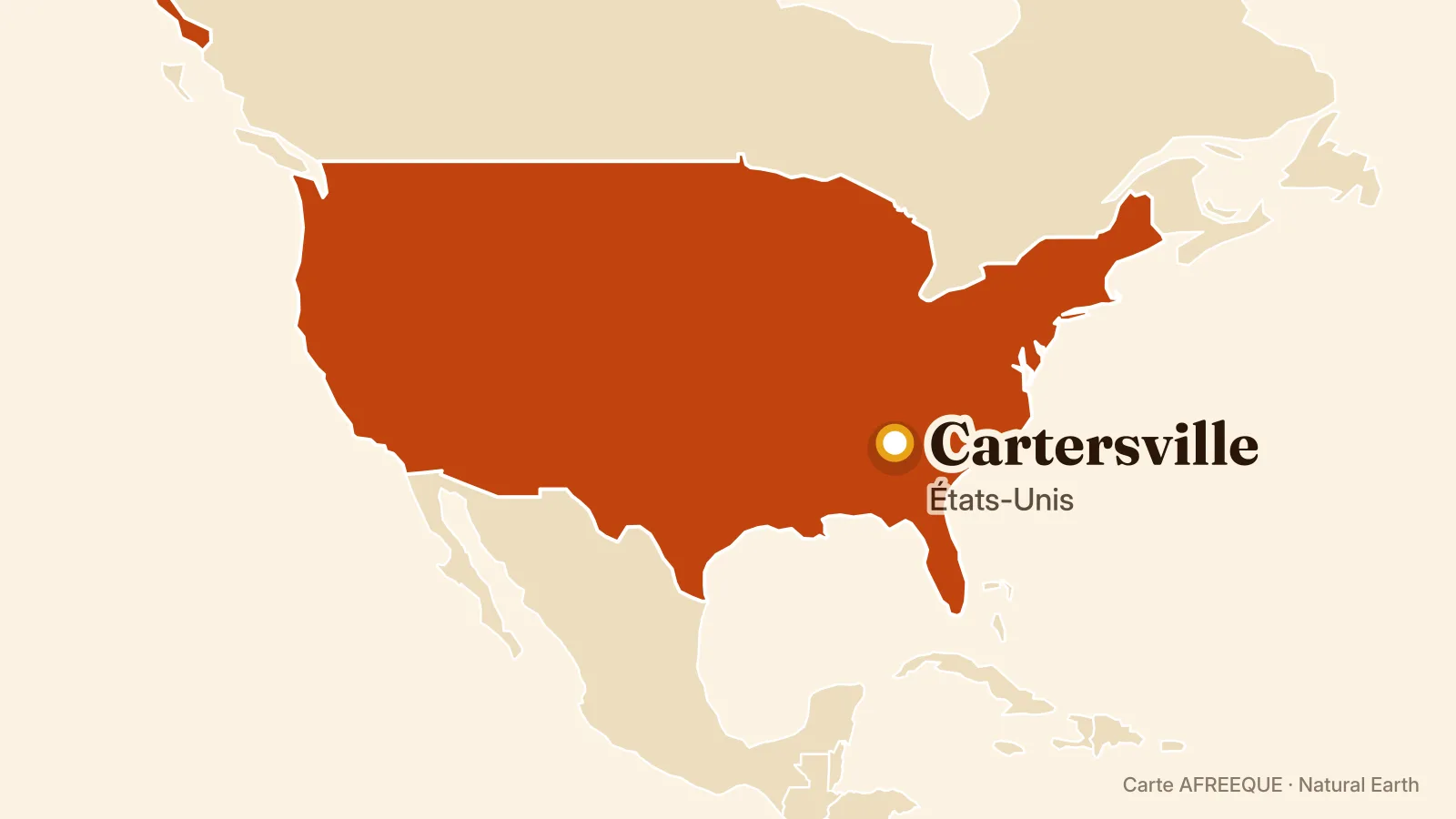 Carte : Cartersville, États-Unis