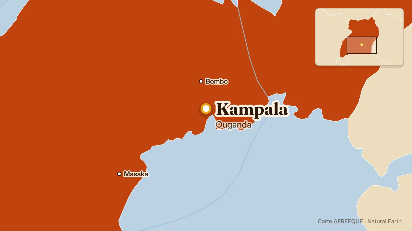 Carte : Kampala, Ouganda