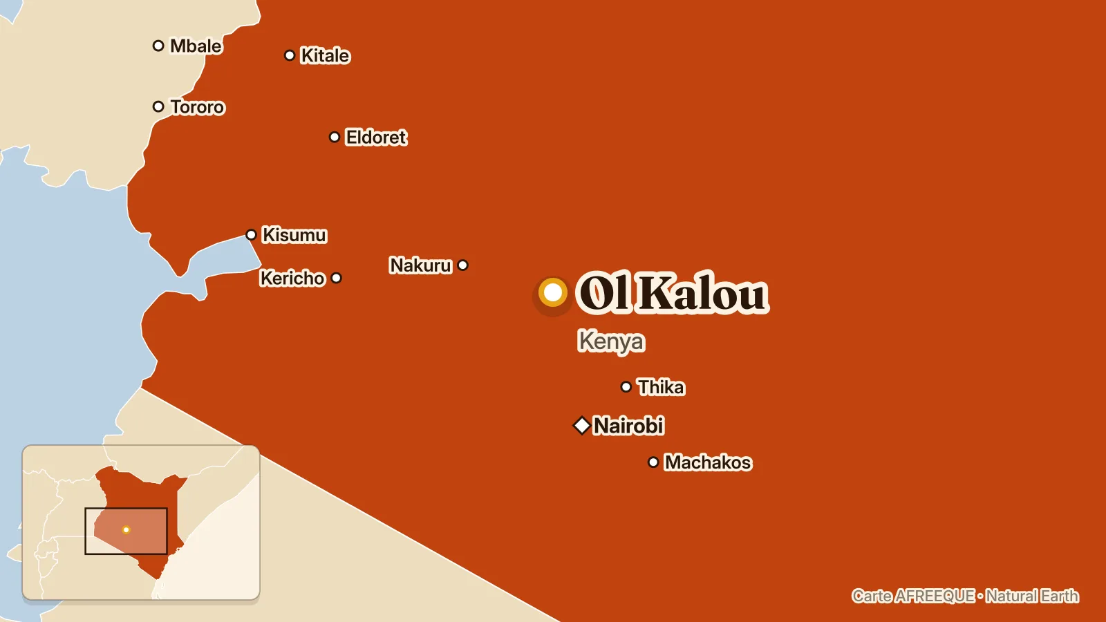 Carte : Ol Kalou, Kenya