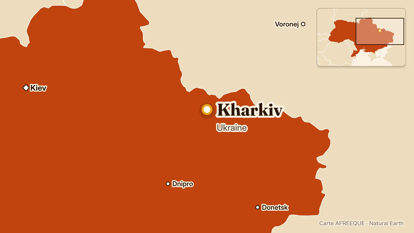 Carte : Kharkiv, Ukraine
