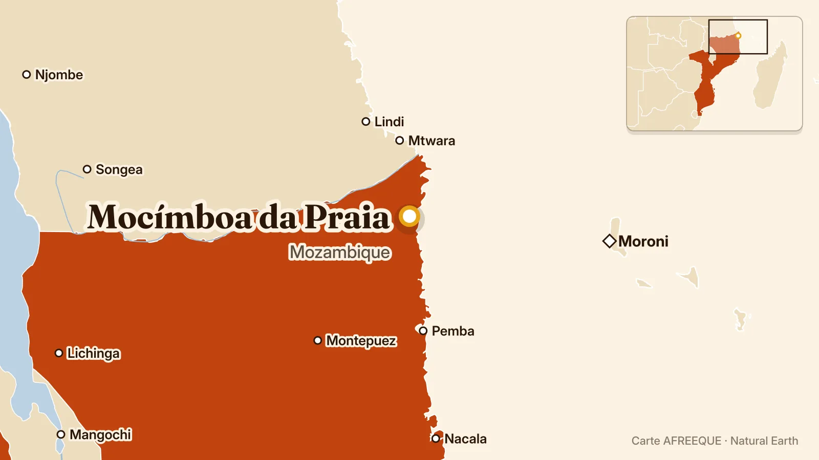 Carte : Mocímboa da Praia, Mozambique