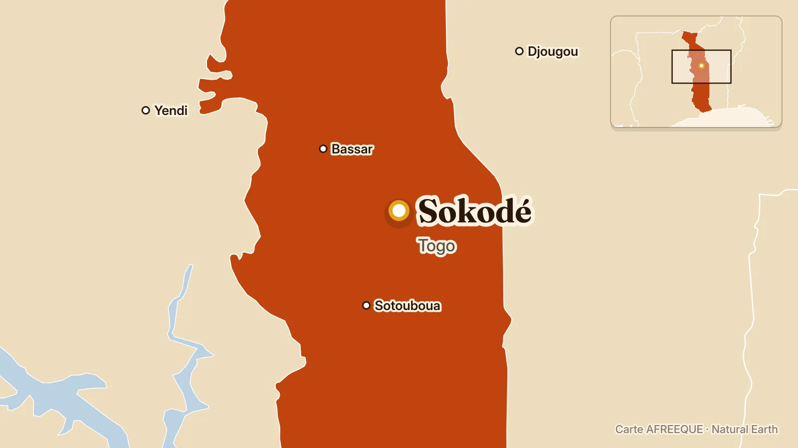 Carte : Sokodé, Togo
