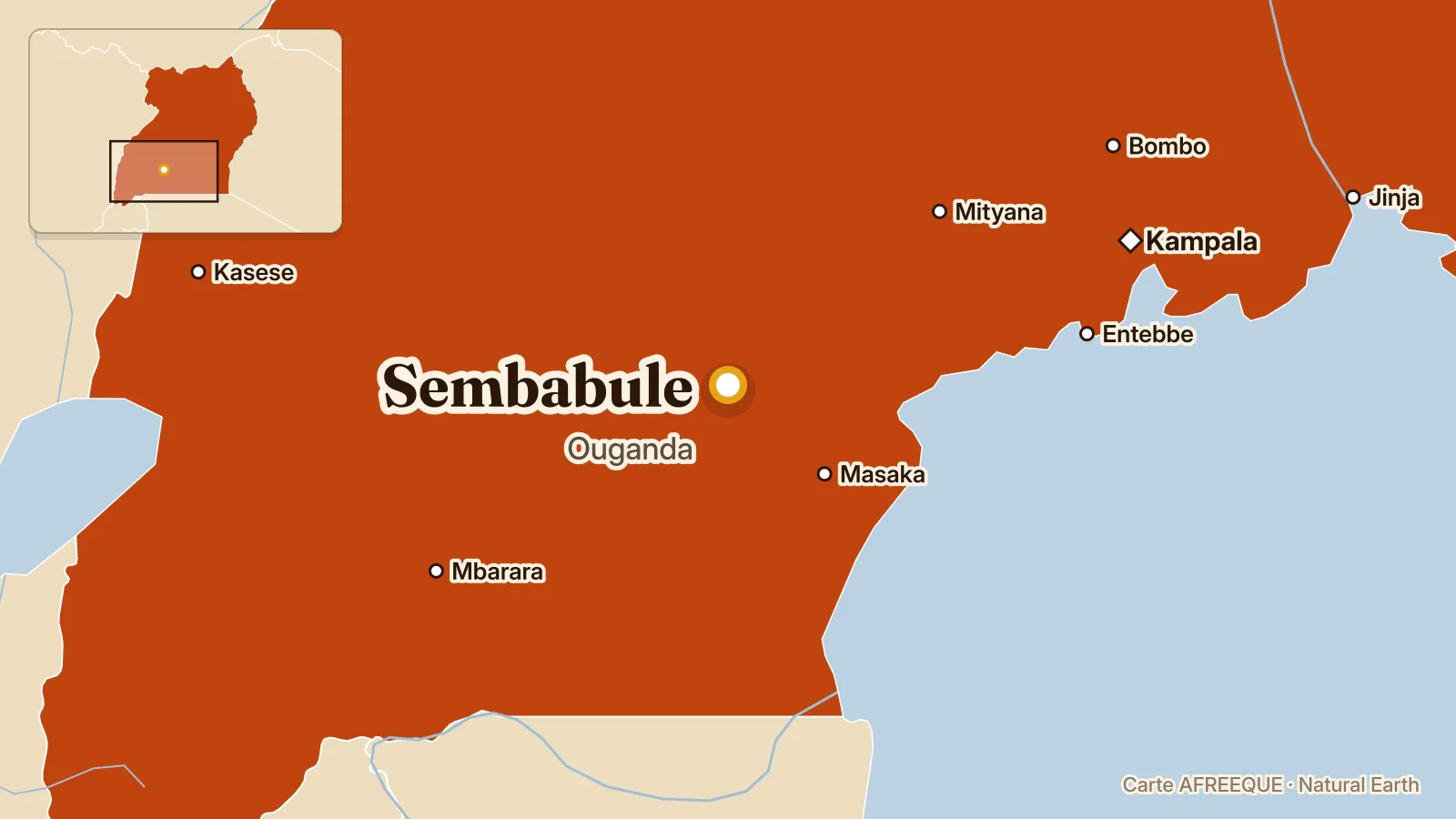 Carte : Sembabule, Ouganda