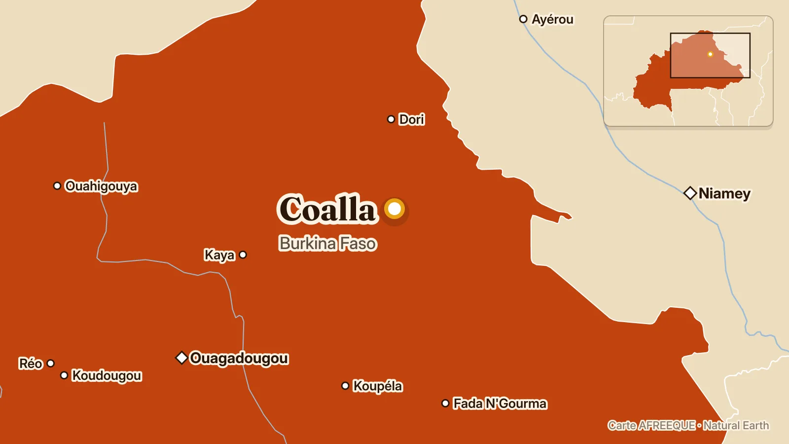 Carte : Coalla, Burkina Faso