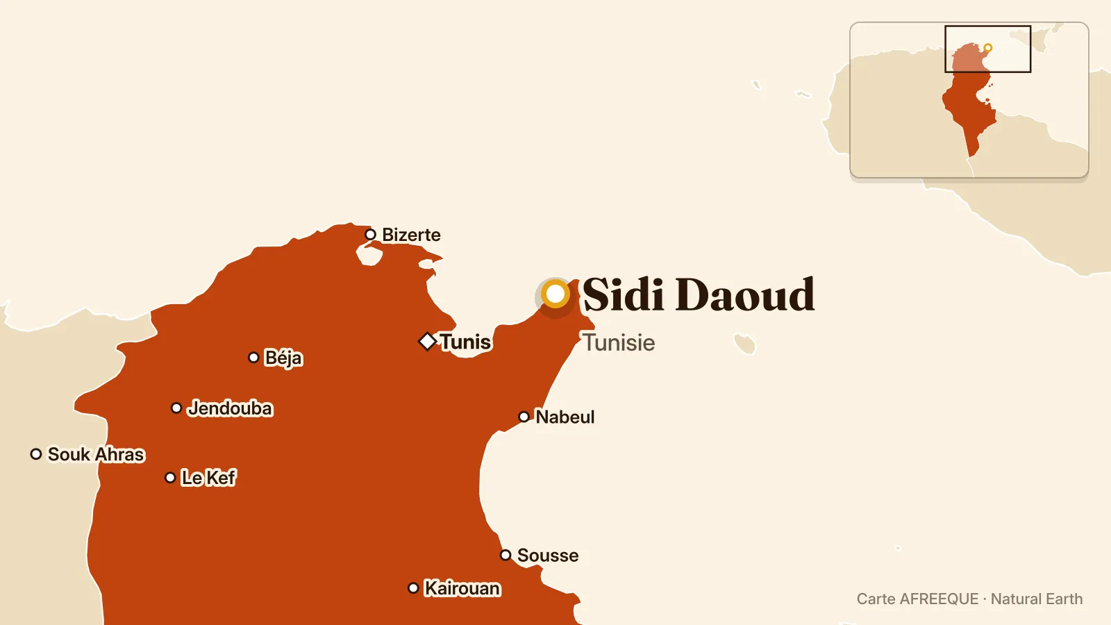 Carte : Sidi Daoud, Tunisie