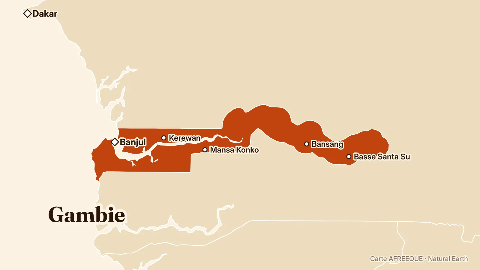 Carte : Gambie