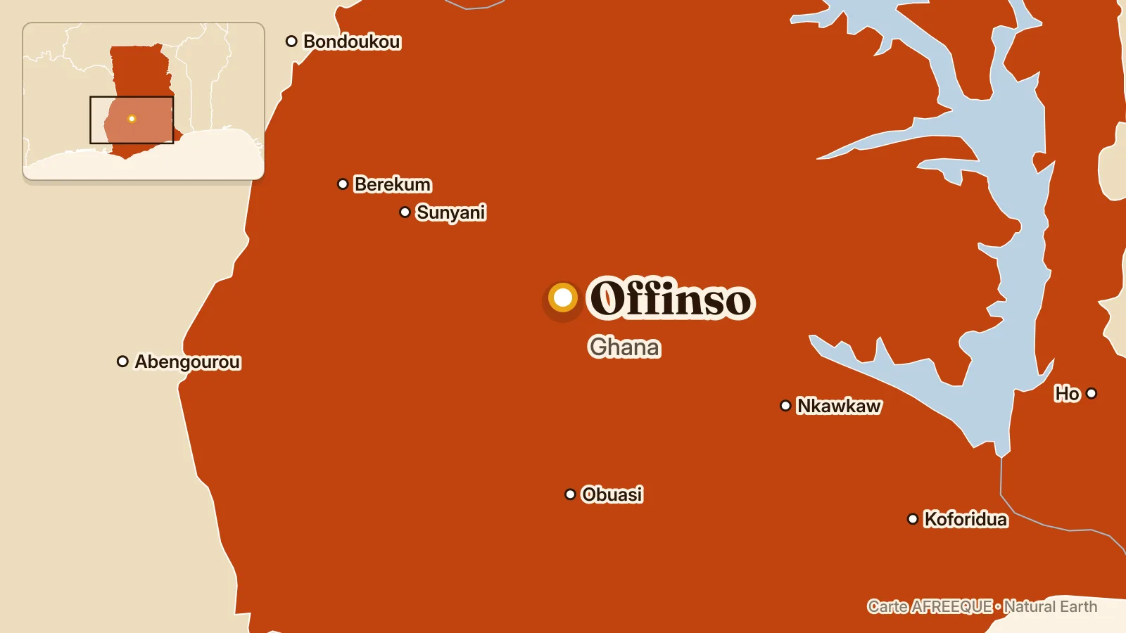 Carte : Offinso, Ghana