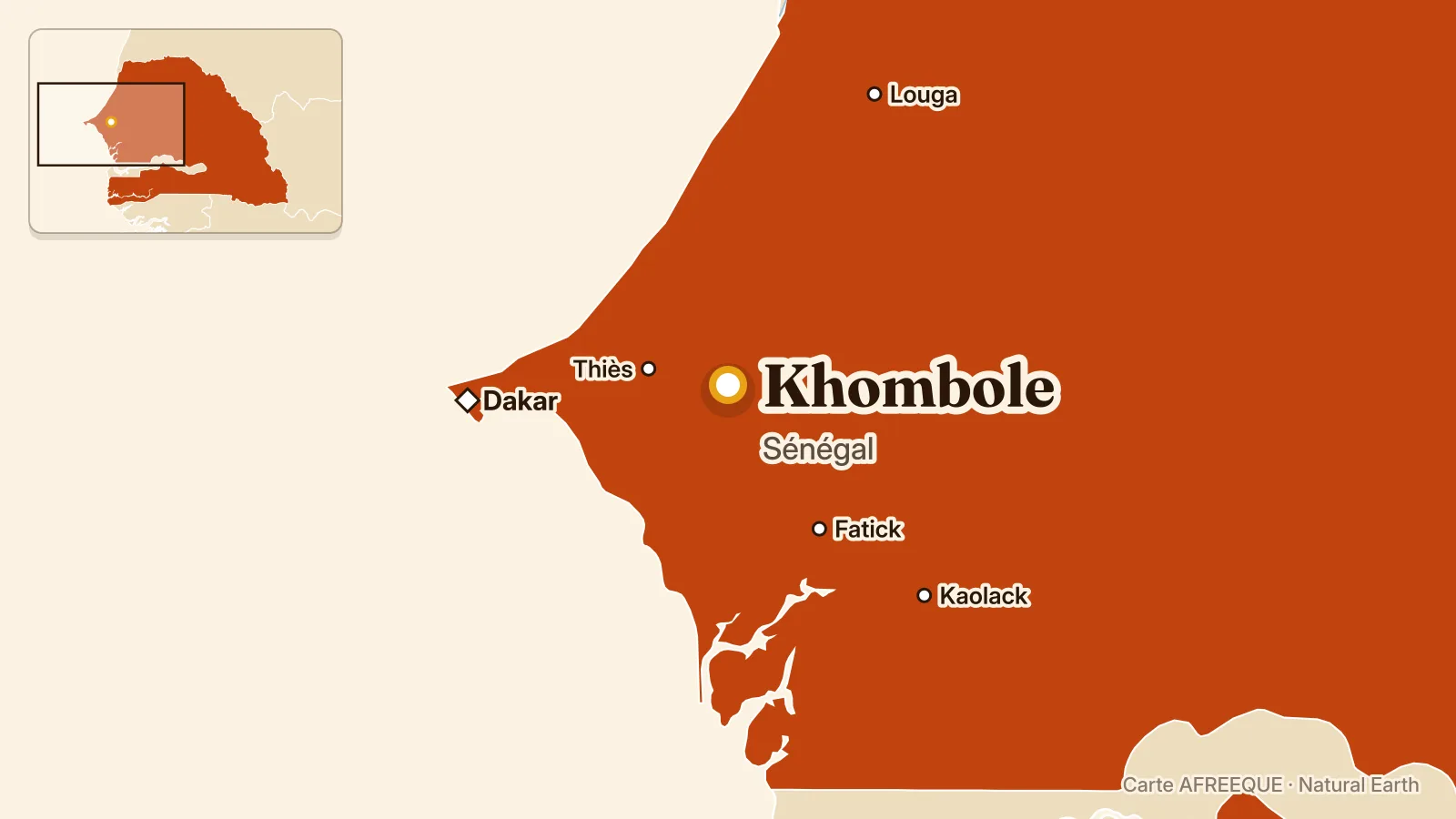 Carte : Khombole, Sénégal