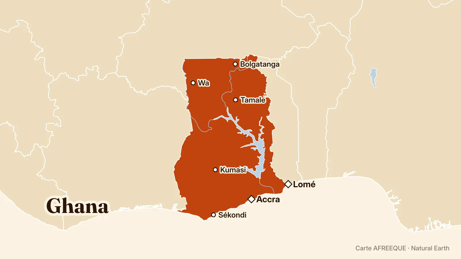 Carte : Ghana