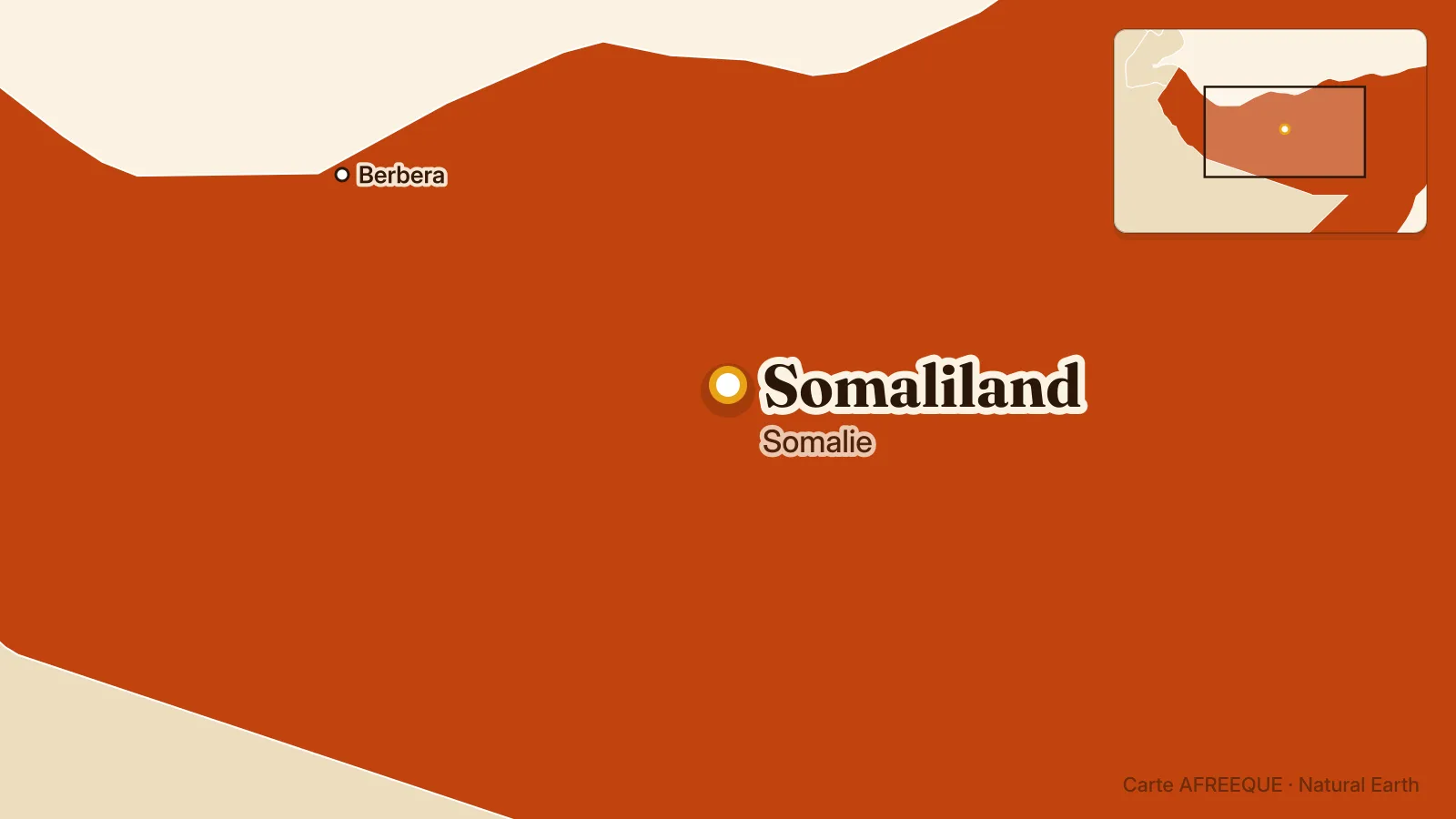Carte : Somaliland, Somalie