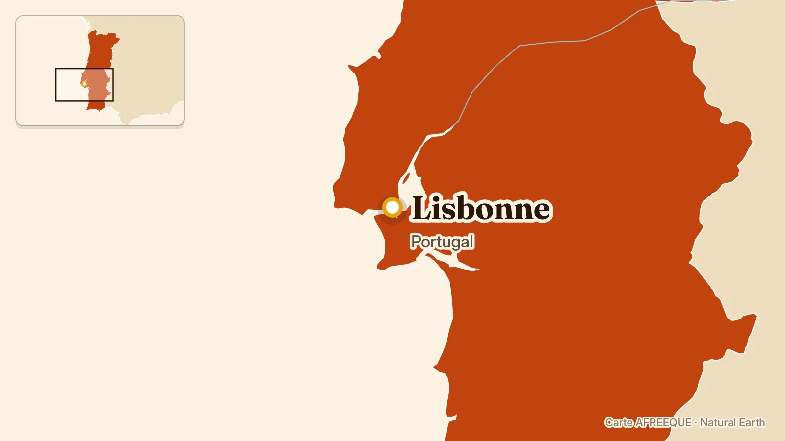 Map: Lisbonne, Portugal