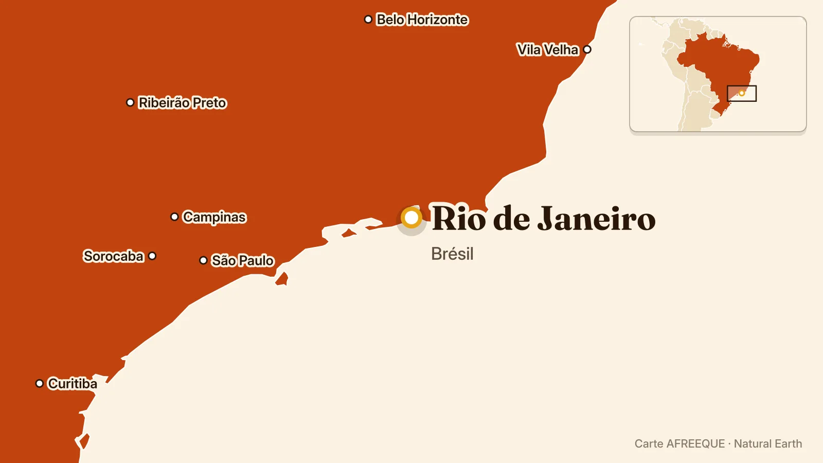 Carte : Rio de Janeiro, Brésil