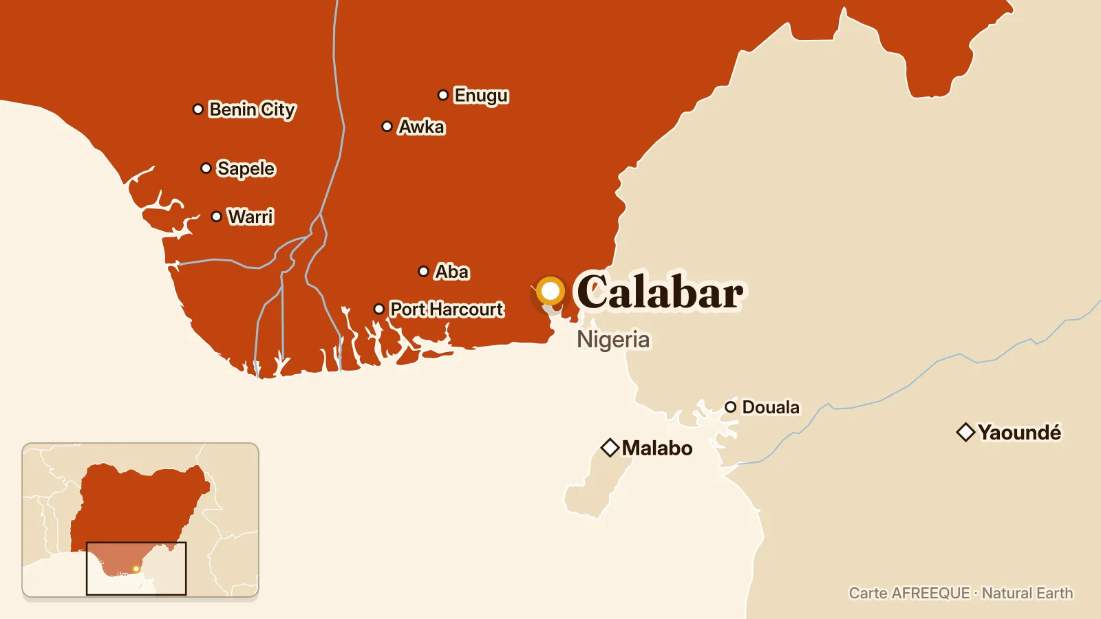 Carte : Calabar, Nigeria