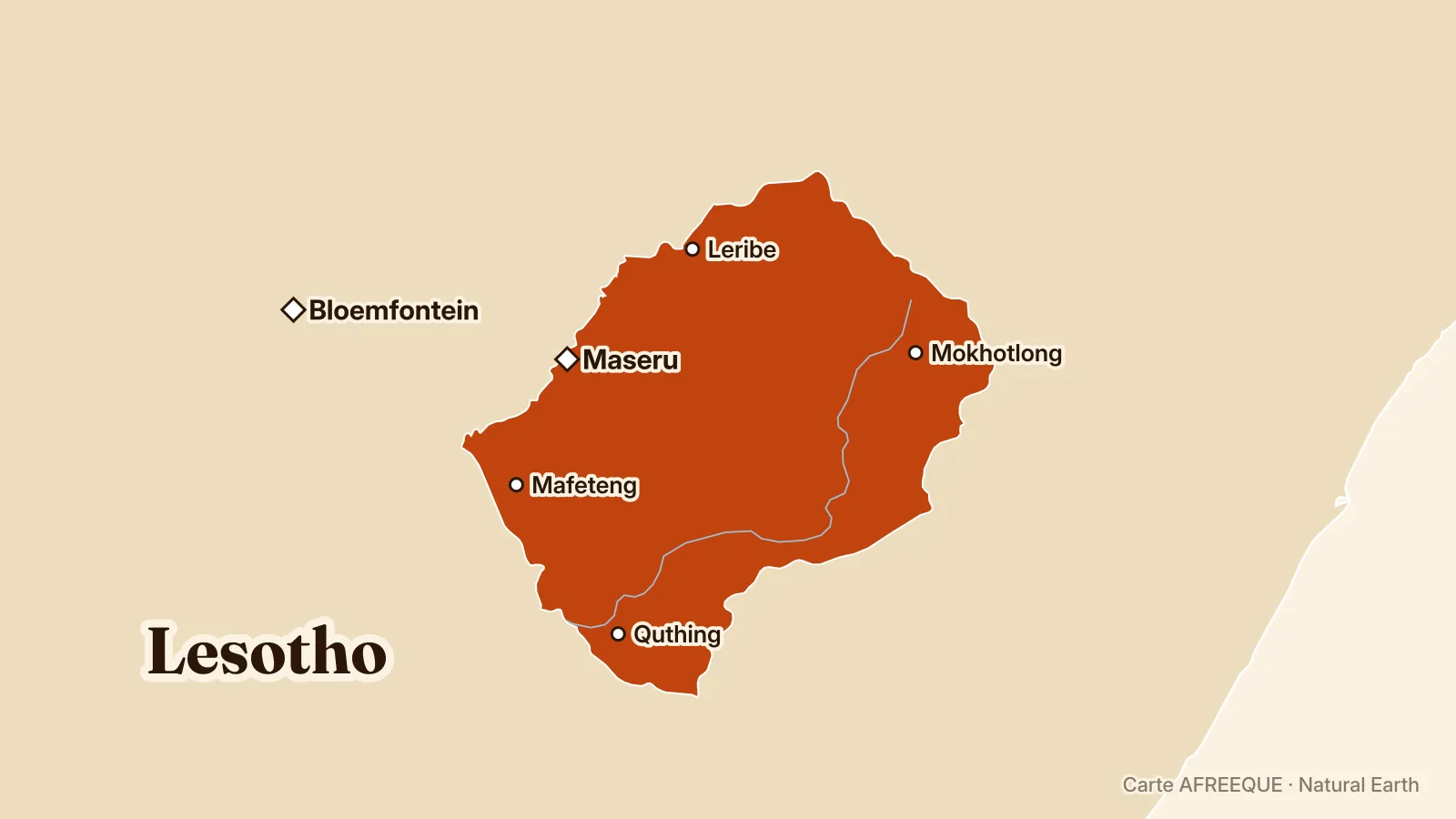 Carte : Lesotho