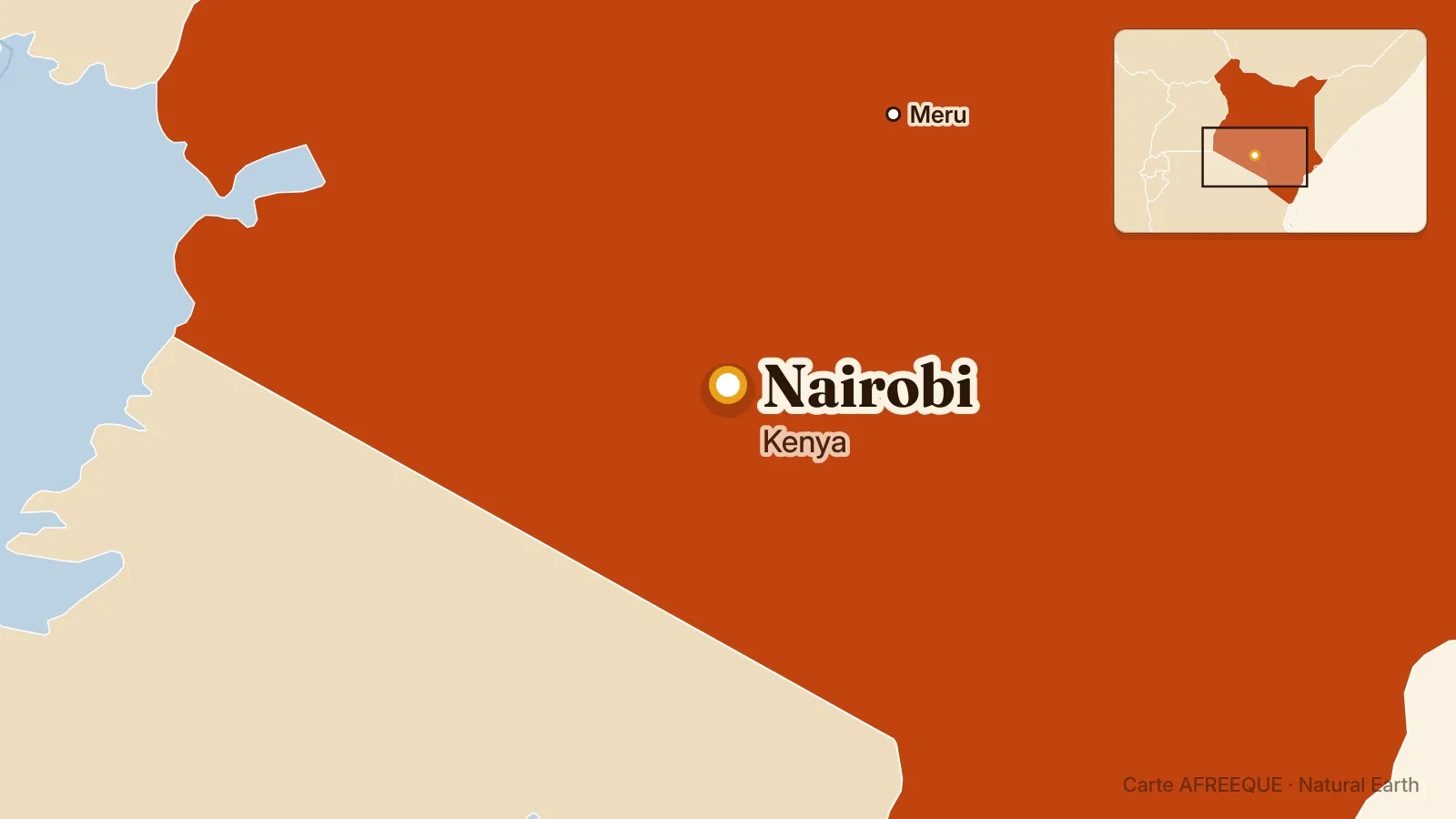 Carte : Nairobi, Kenya