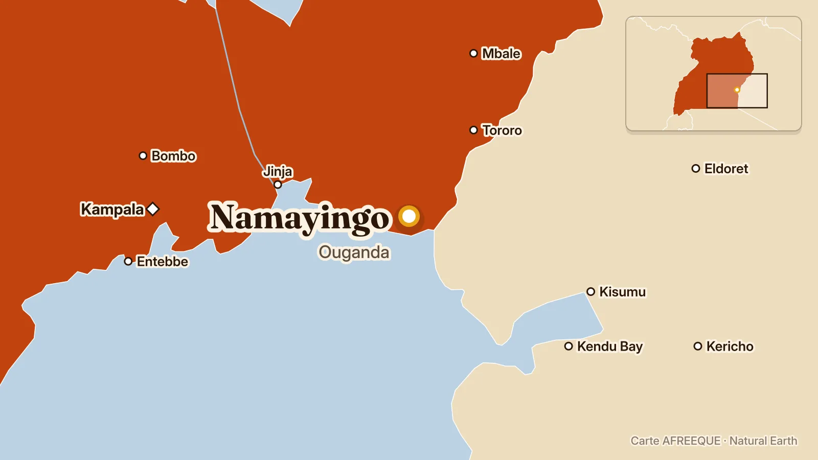 Carte : Namayingo, Ouganda