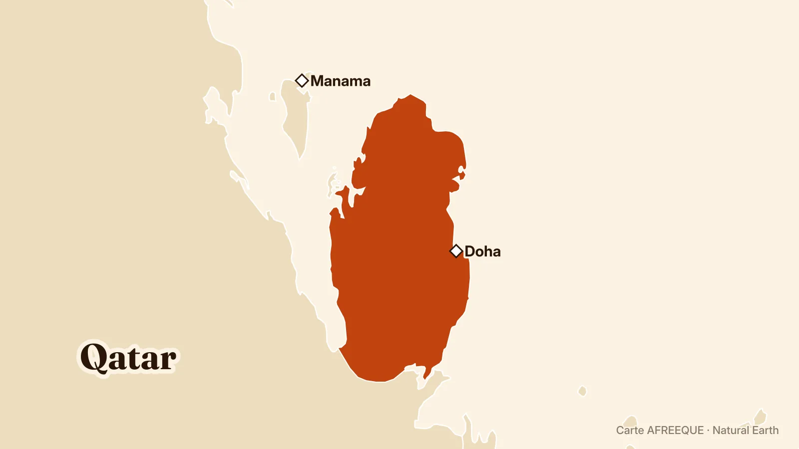 Carte : Qatar
