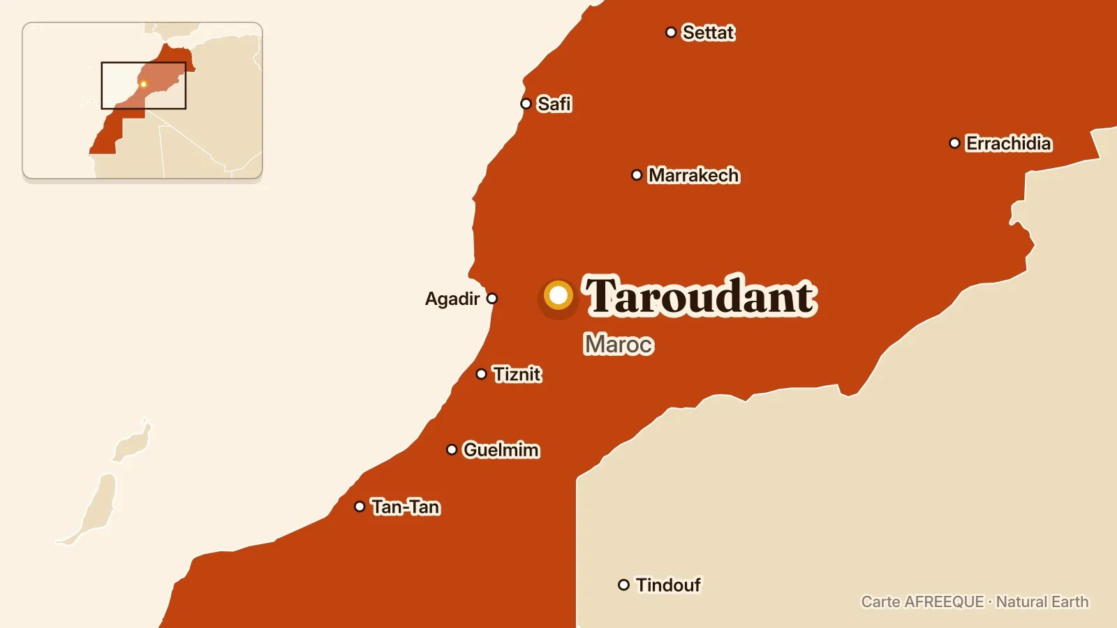 Carte : Taroudant, Maroc