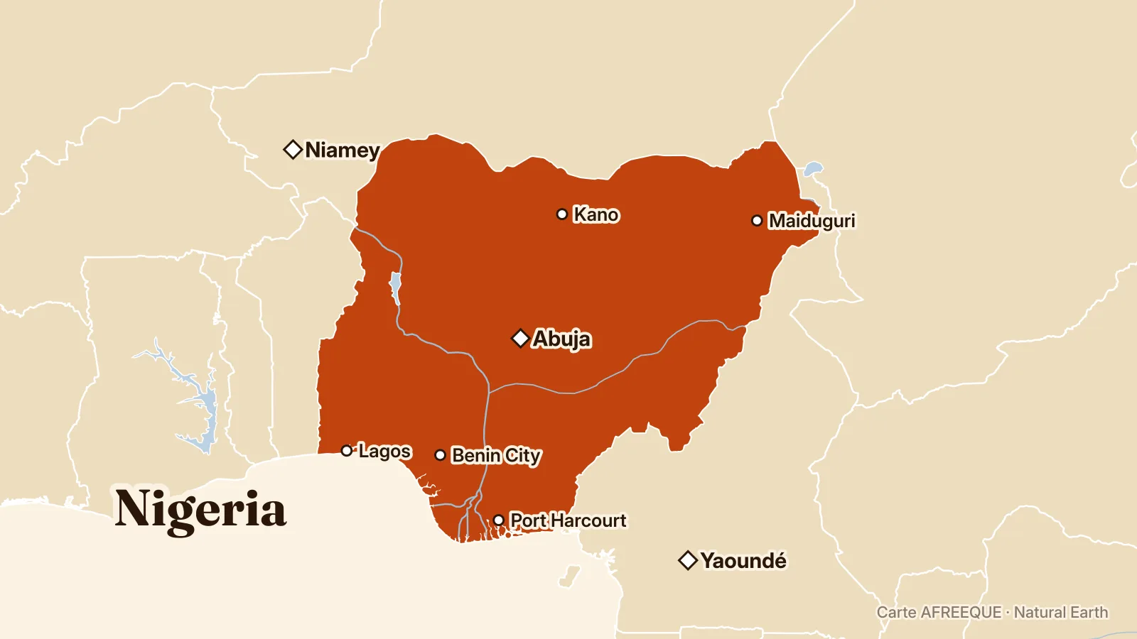 Carte : Nigeria