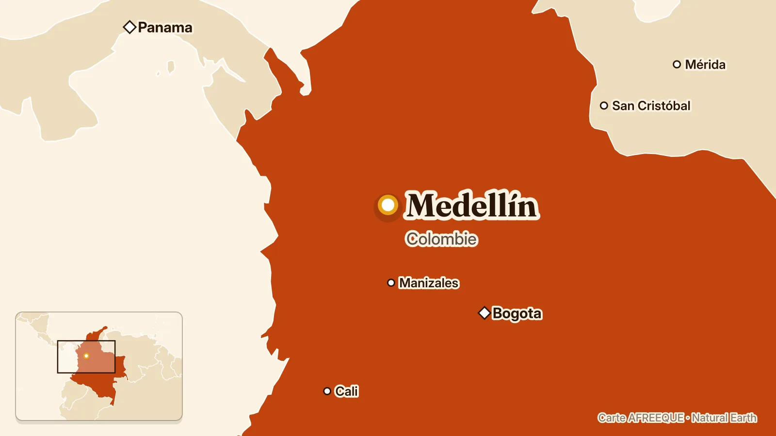 Carte : Medellín, Colombie