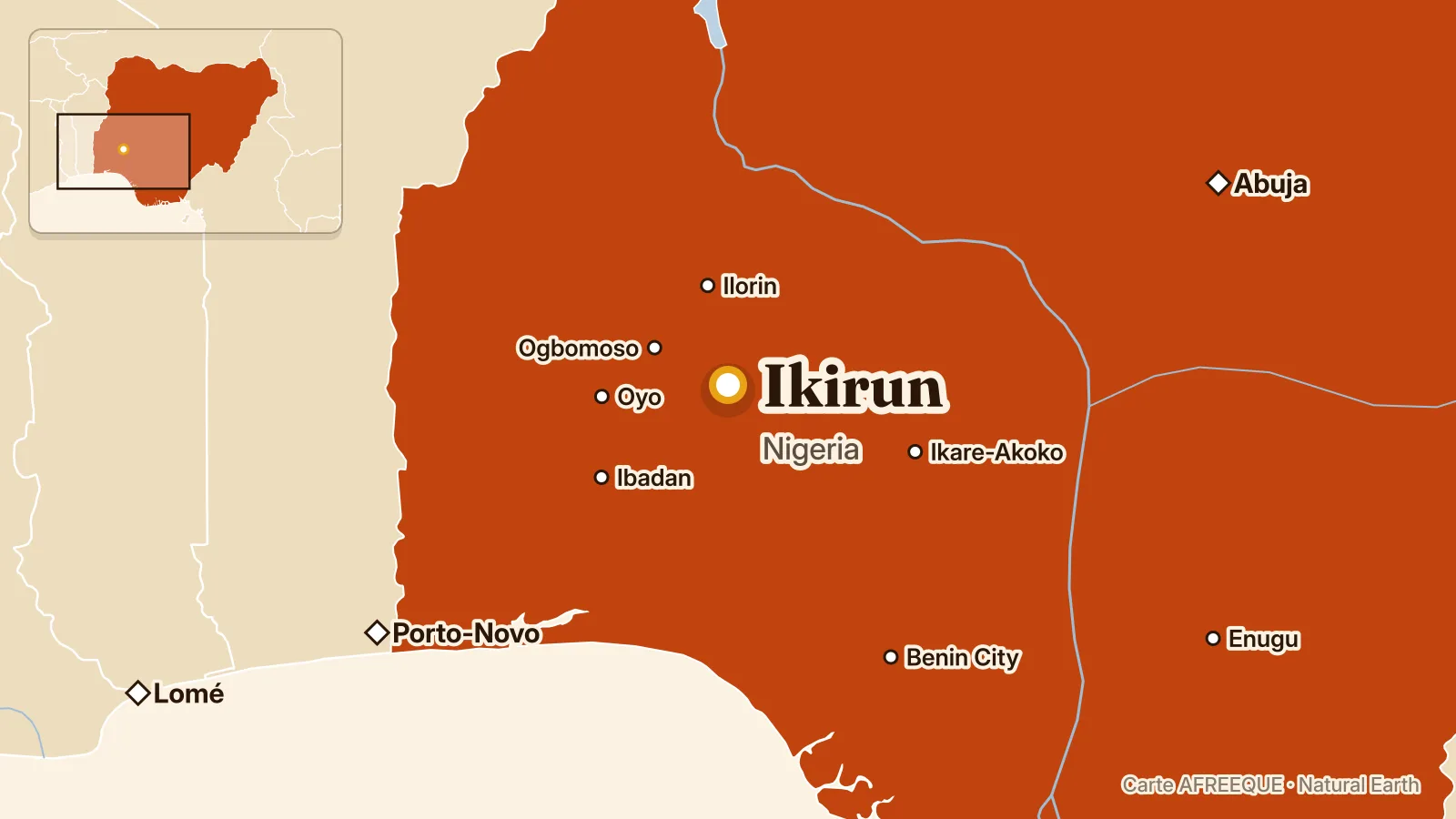 Carte : Ikirun, Nigeria