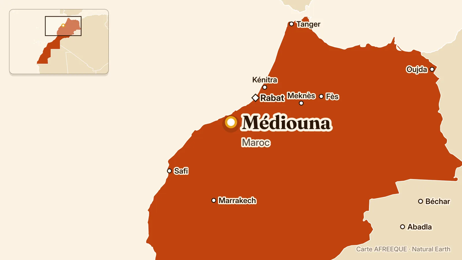 Carte : Médiouna, Maroc