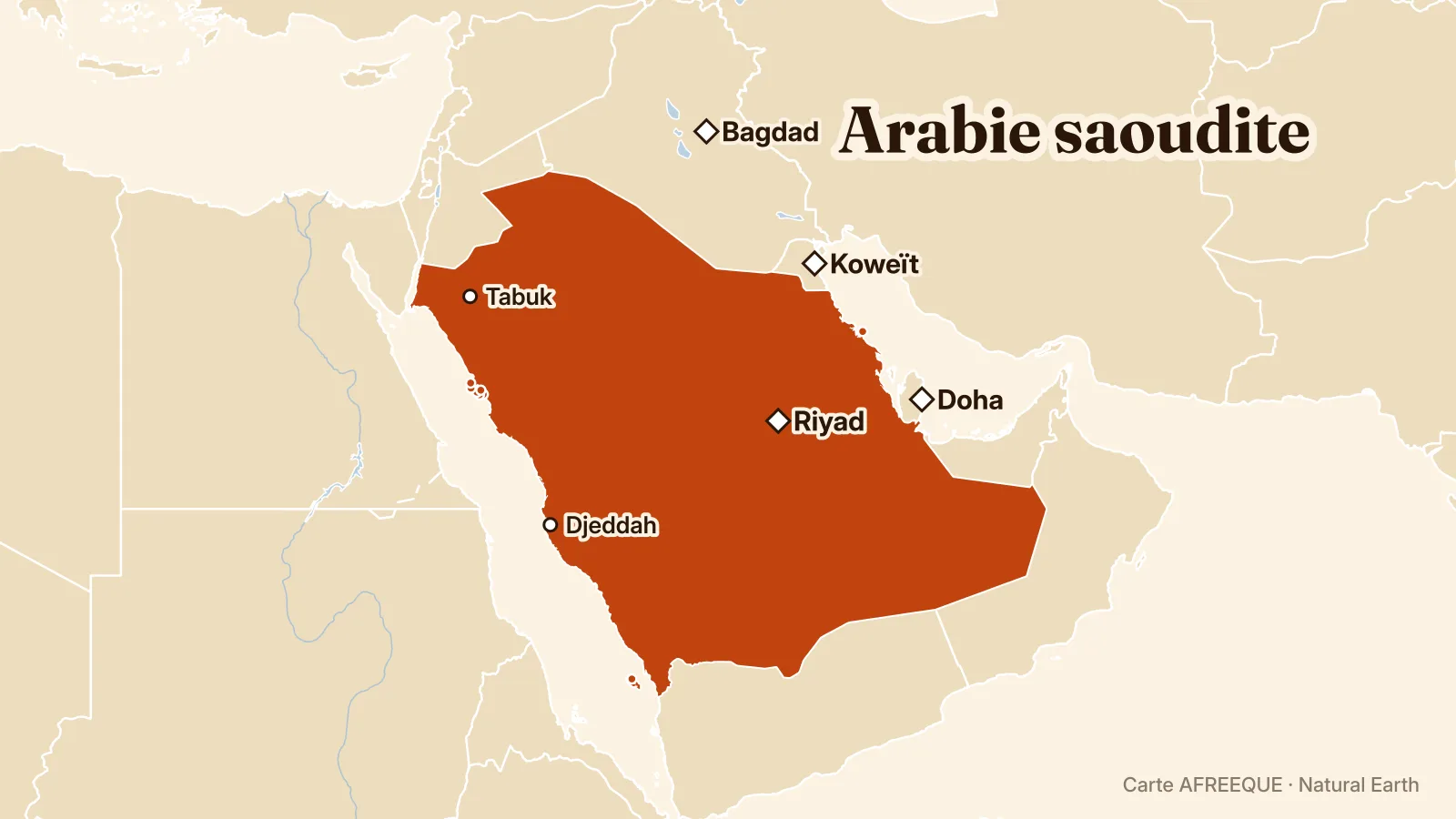 Carte : Arabie saoudite